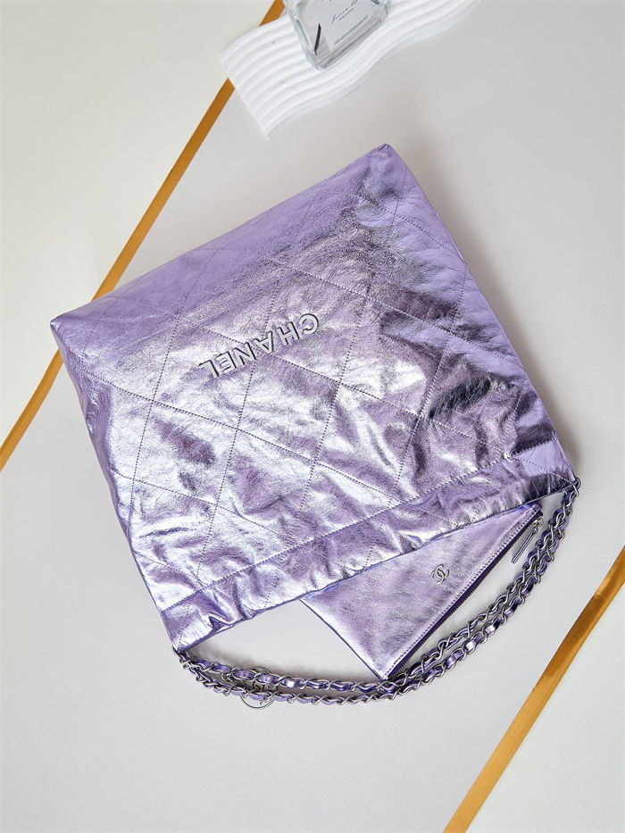 Chanel 22 MEDIUM HANDBAG Metallic Calfskin LB14528 (5)