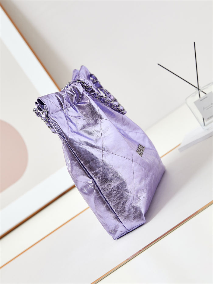 Chanel 22 MEDIUM HANDBAG Metallic Calfskin LB14528 (6)