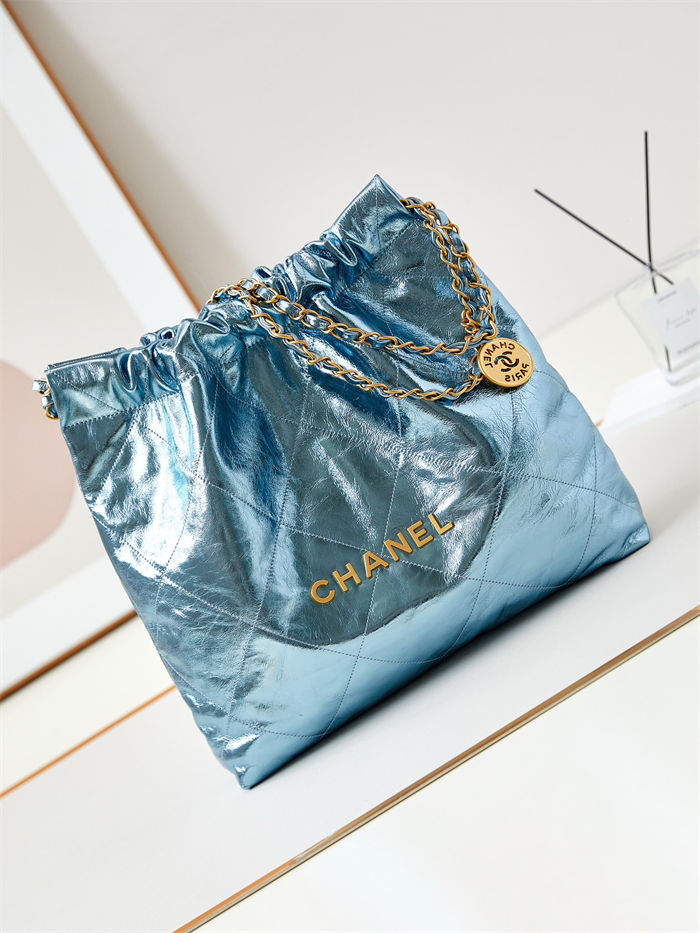 Chanel 22 MEDIUM HANDBAG Metallic Calfskin LB14529 (1)