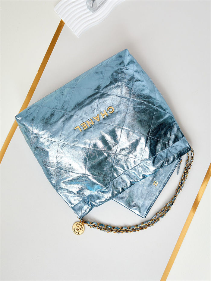 Chanel 22 MEDIUM HANDBAG Metallic Calfskin LB14529 (6)