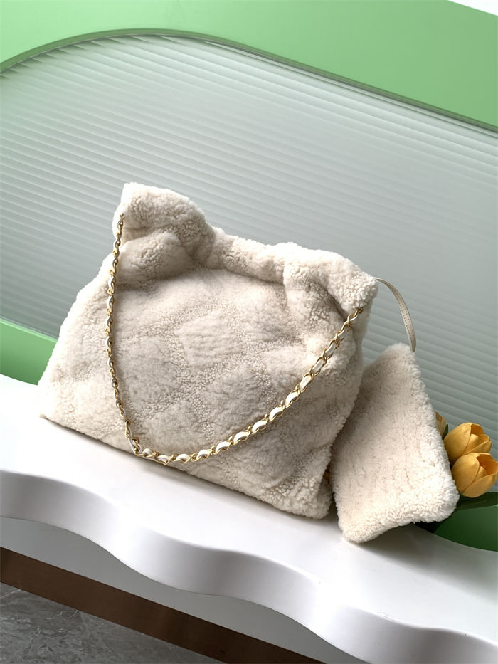 Chanel 22 MEDIUM HANDBAG Shearling Lambskin LB15668 (2)