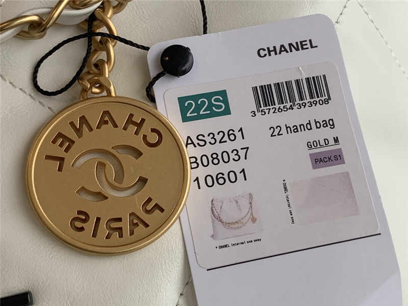 Chanel 22 MEDIUM HANDBAG Shiny Calfskin LB10346 (4)