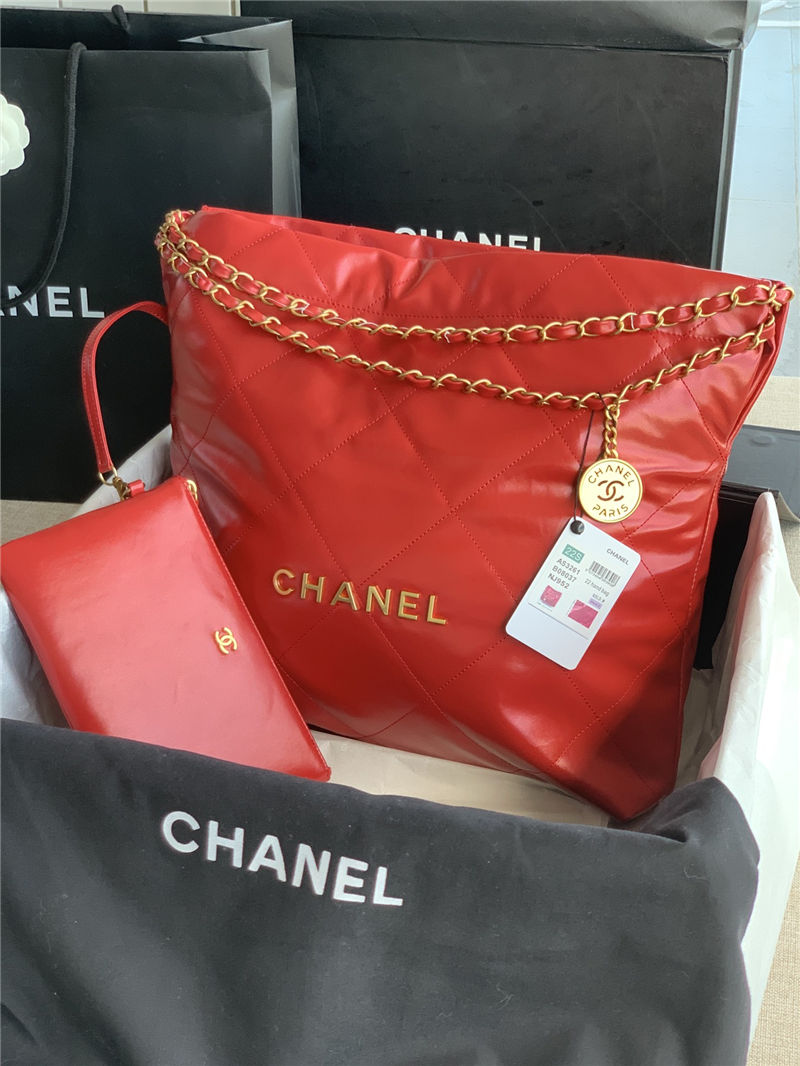 Chanel 22 MEDIUM HANDBAG Shiny Calfskin LB11605 (1)