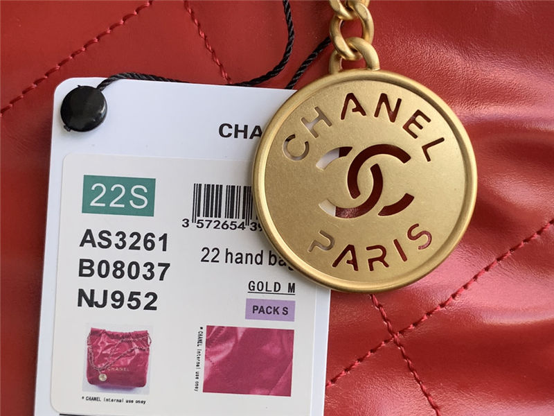 Chanel 22 MEDIUM HANDBAG Shiny Calfskin LB11605 (3)