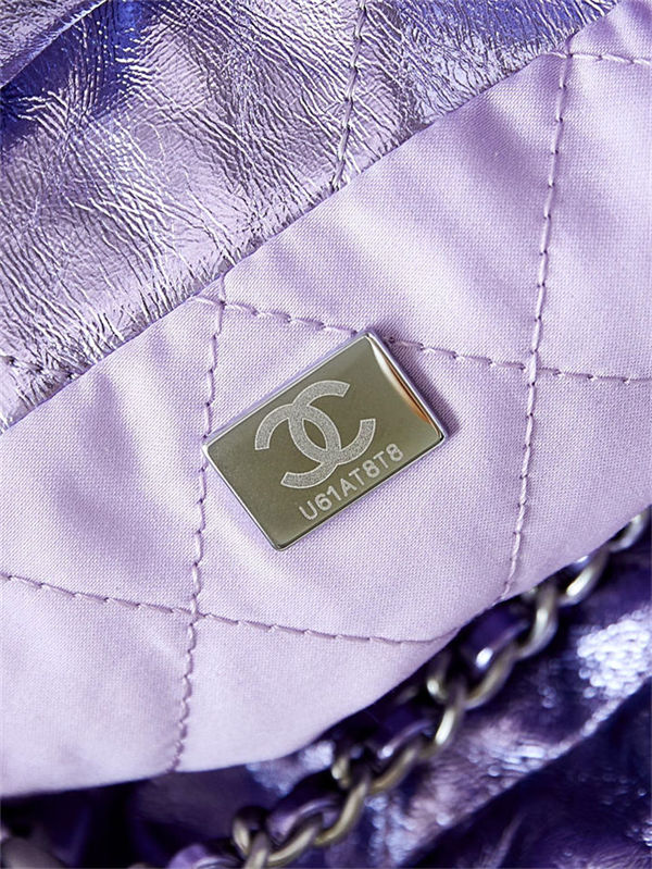 Chanel 22 MINI HANDBAG Metallic Calfskin LB14508 (3)