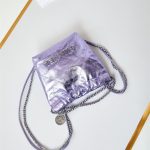 Chanel 22 MINI HANDBAG Metallic Calfskin LB14508 (5)