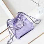 Chanel 22 MINI HANDBAG Metallic Calfskin LB14508 (6)