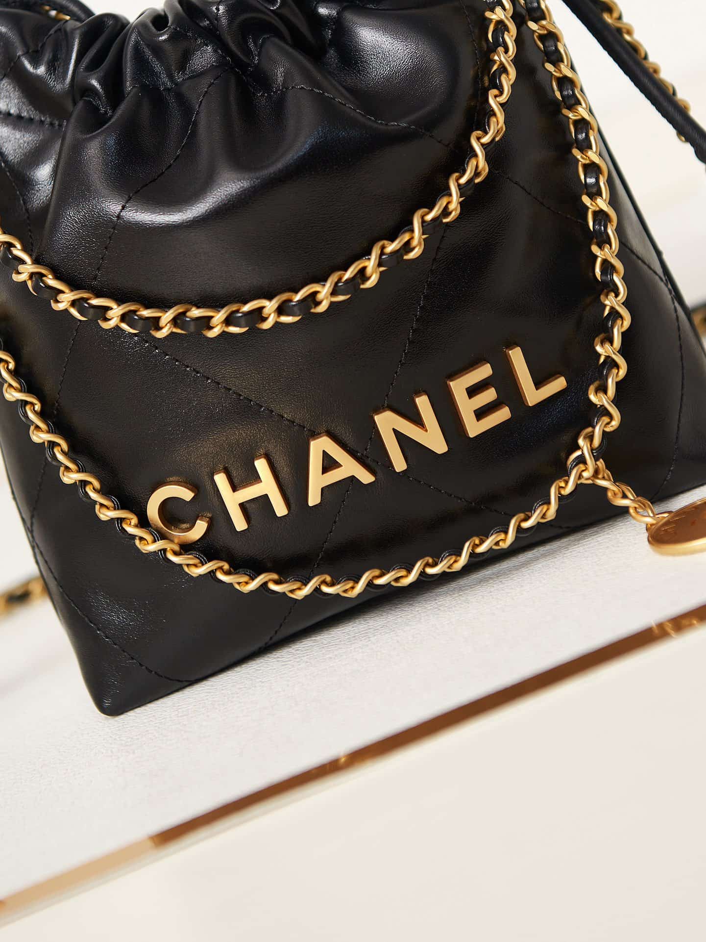 Chanel 22 MINI HANDBAG Shiny Calfskin LB8478 (2)
