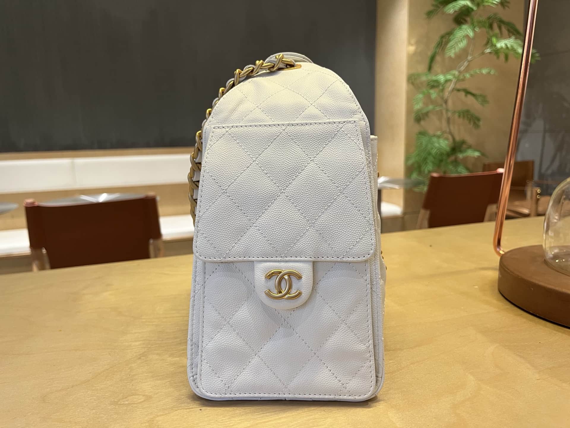 Chanel 25 Hobo Handbag Grained Calfskin LB1562 (4)