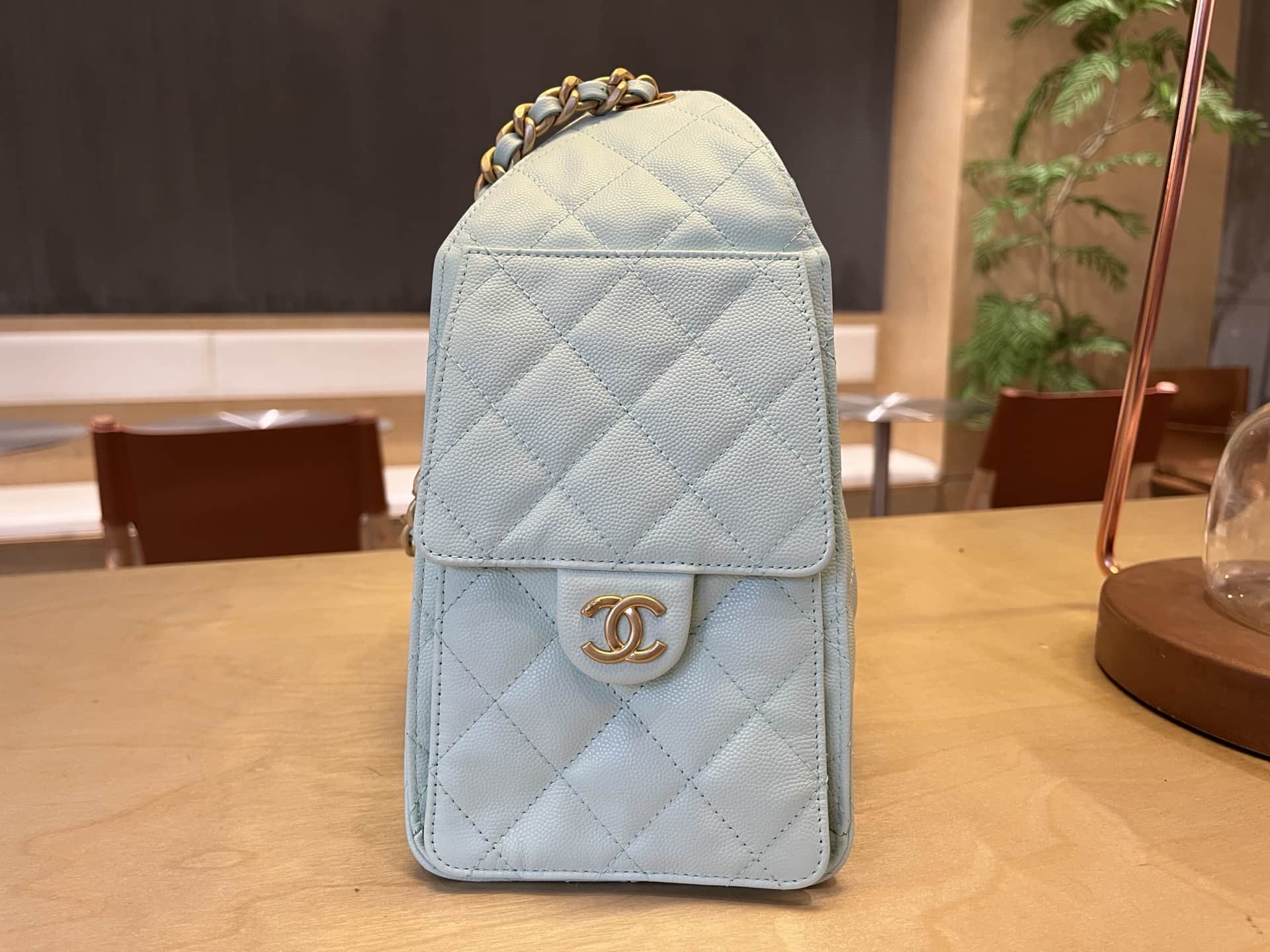 Chanel 25 Hobo Handbag Grained Calfskin LB1563 (4)