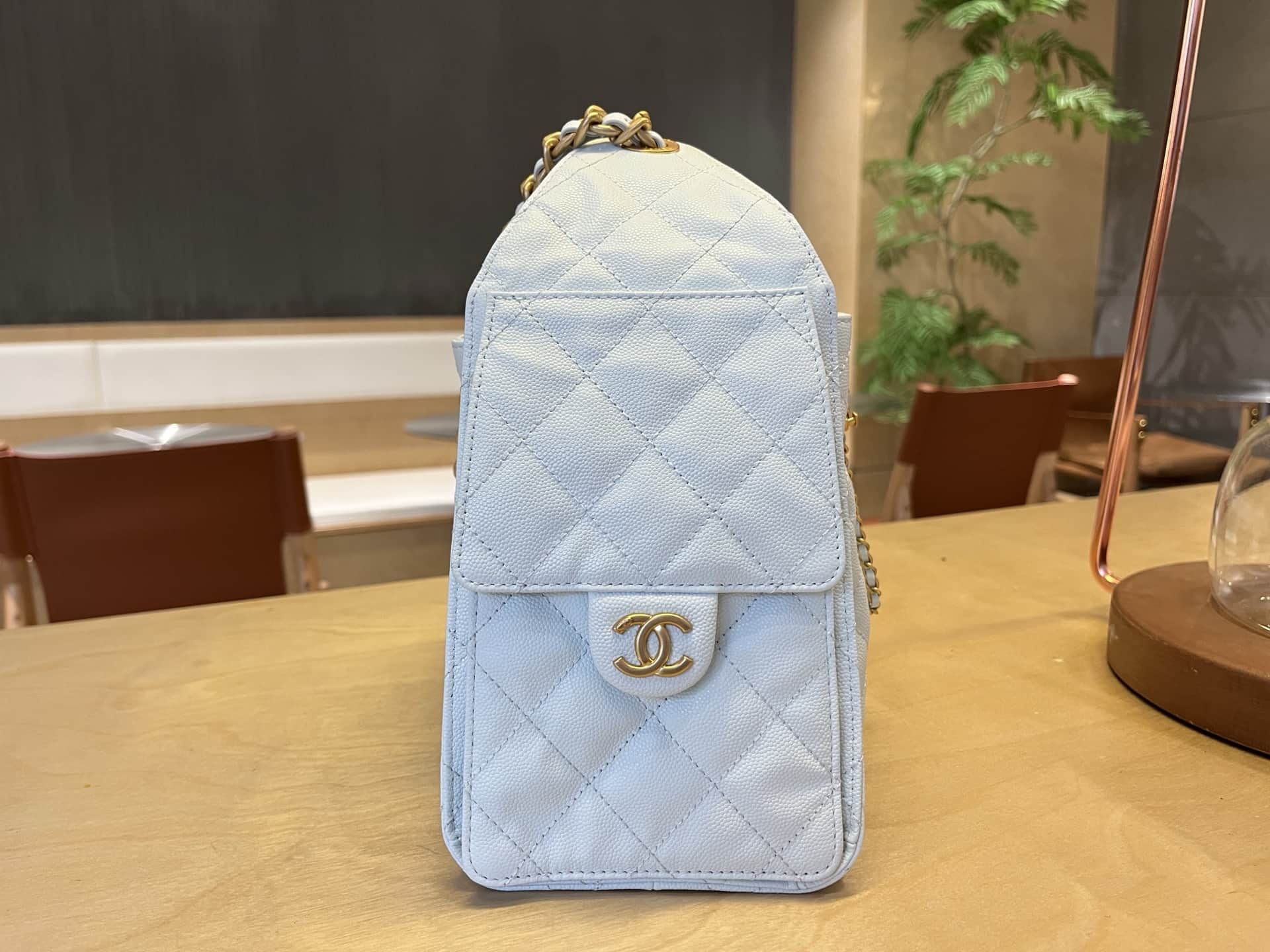 Chanel 25 Hobo Handbag Grained Calfskin LB1565 (4)