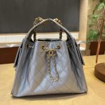 Chanel 25 Hobo Handbag Grained Calfskin LB1566 (2)