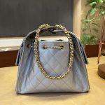 Chanel 25 Hobo Handbag Grained Calfskin LB1566 (3)