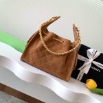 Chanel 25 Hobo Handbag Suede LB15824 (4)