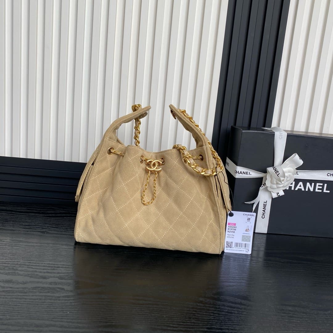 Chanel 25 Hobo Handbag Suede LB15826 (1)