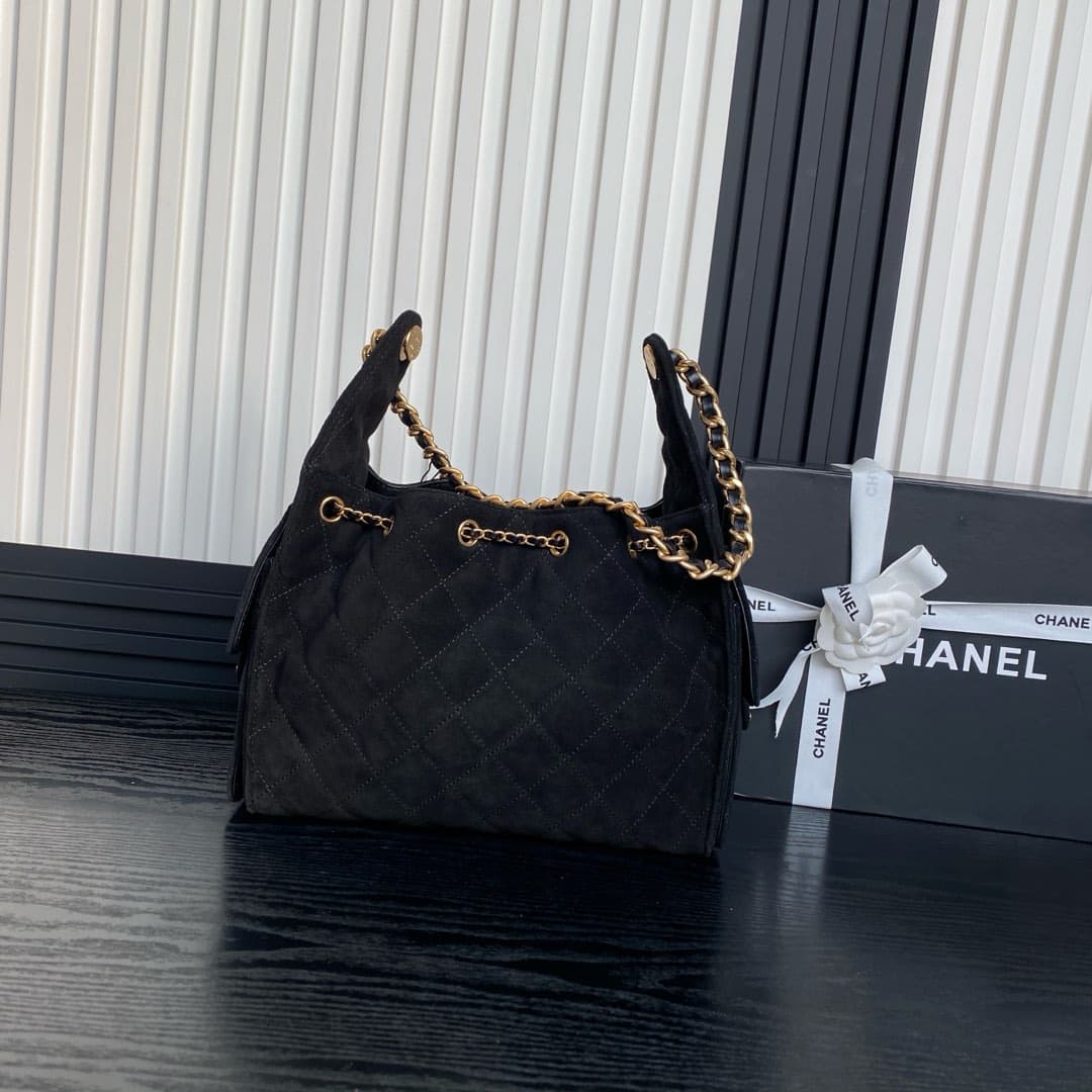 Chanel 25 Hobo Handbag Suede LB15828 (3)