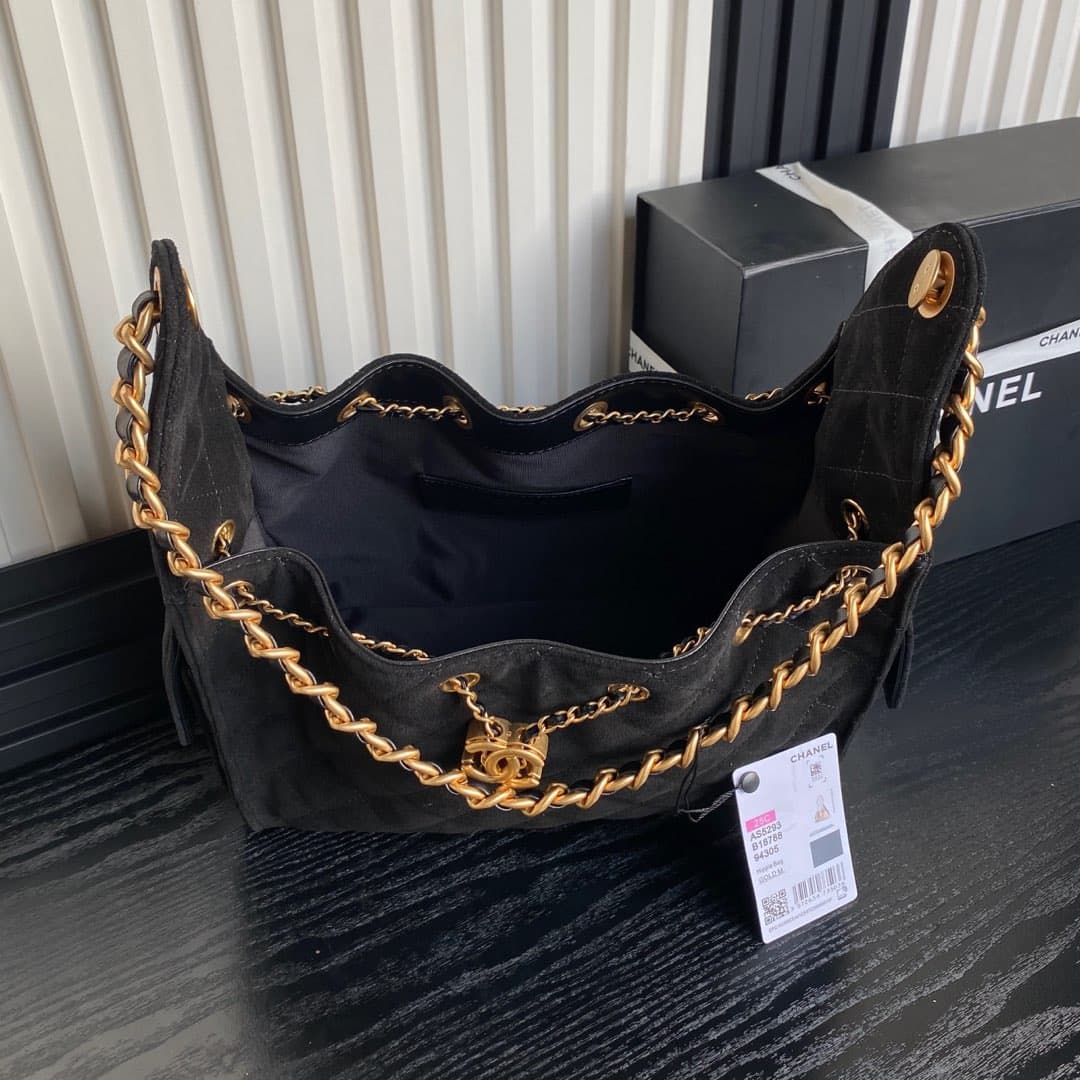 Chanel 25 Hobo Handbag Suede LB15828 (6)