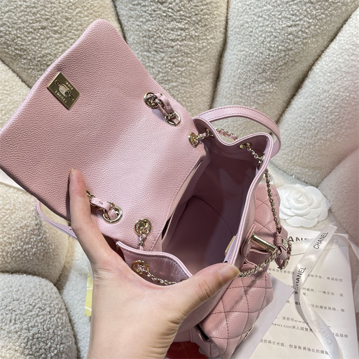 Chanel BACKPACK Grained Shiny Calfskin LB14899 (5)