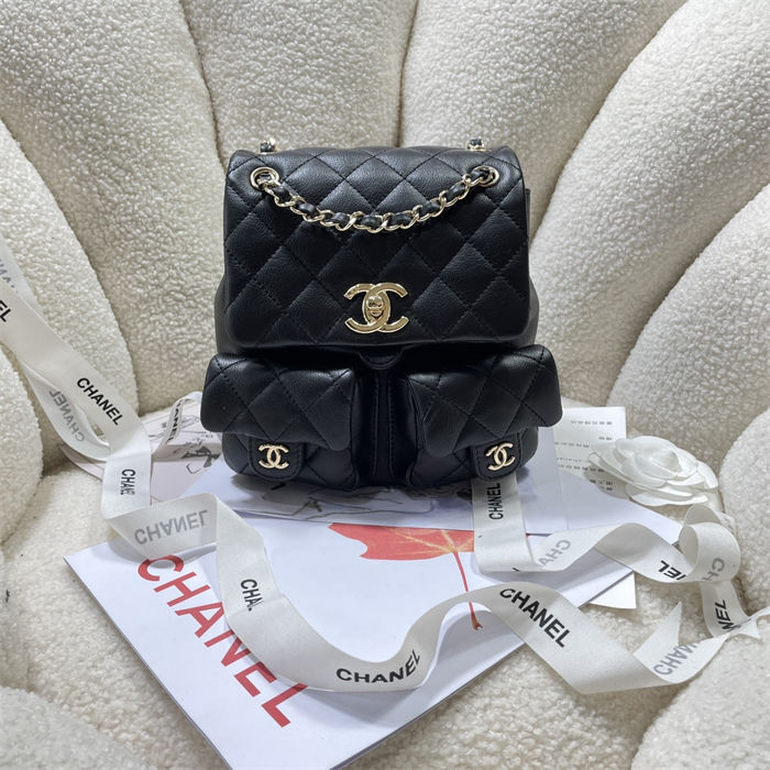Chanel BACKPACK Grained Shiny Calfskin LB14901 (1)