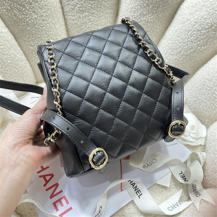 Chanel BACKPACK Grained Shiny Calfskin LB14901 (3)