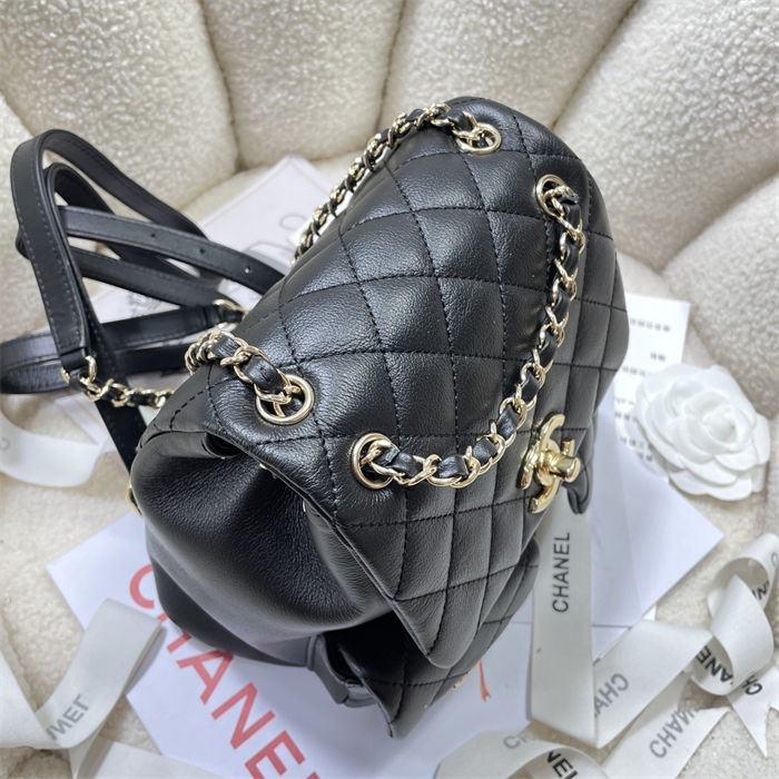 Chanel BACKPACK Grained Shiny Calfskin LB14901 (5)