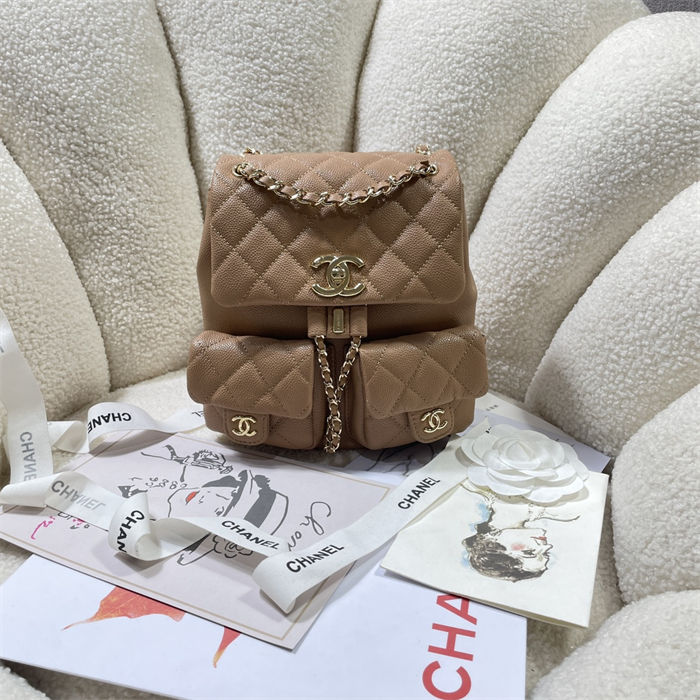 Chanel BACKPACK Grained Shiny Calfskin LB4114 (1)