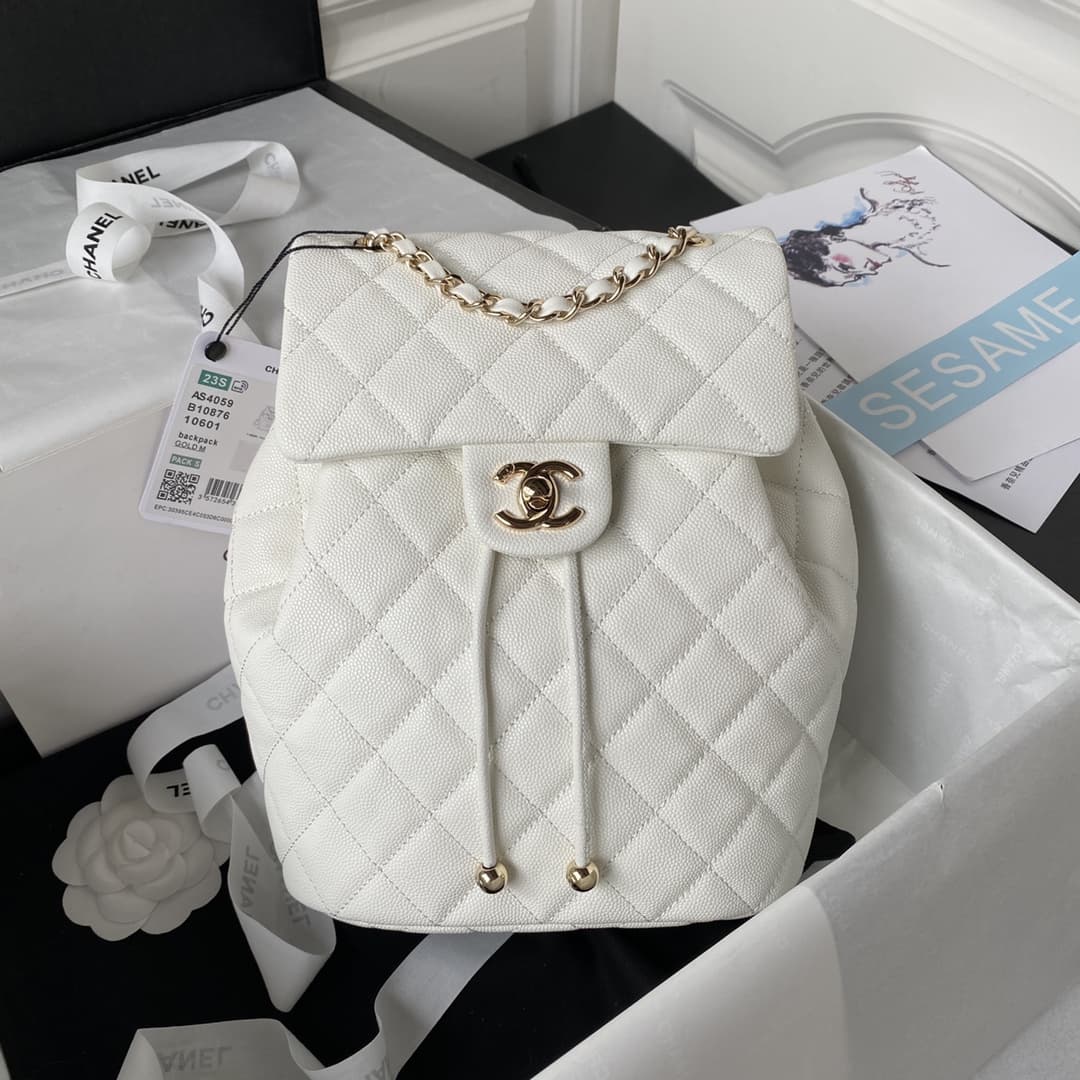 Chanel Backpack Grained Calfskin LB15989 (1)