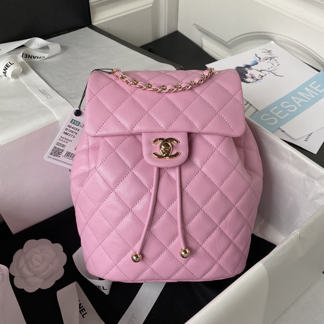 Chanel Backpack Grained Calfskin LB15990 (1)