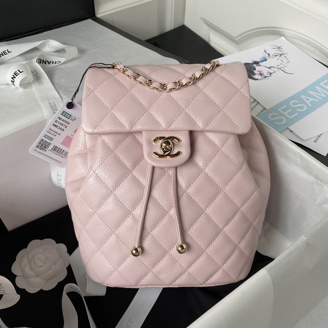 Chanel Backpack Grained Calfskin LB15991 (1)