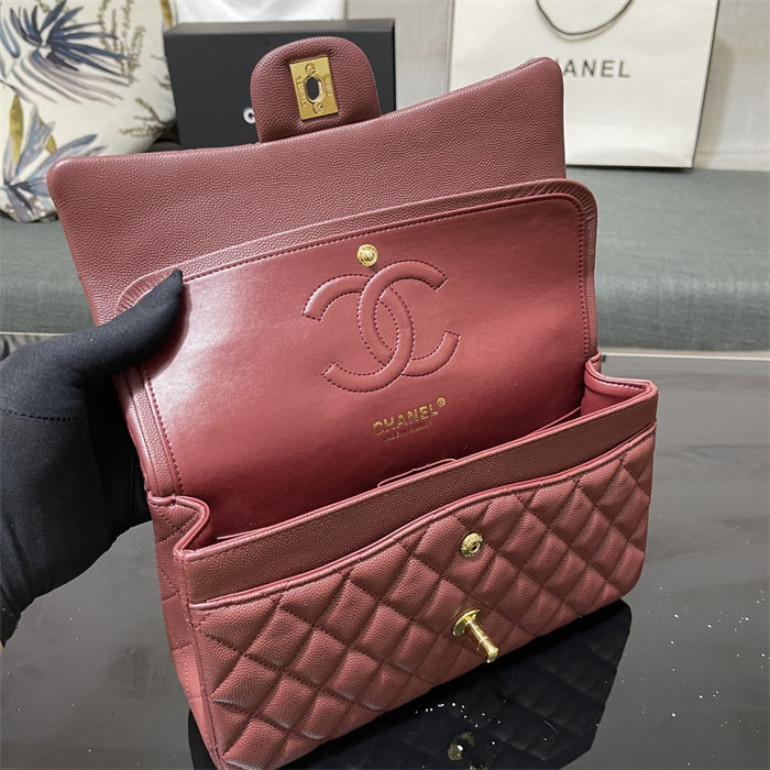 Chanel CLASSIC HANDBAG Grained Calfskin LB14517 (6)