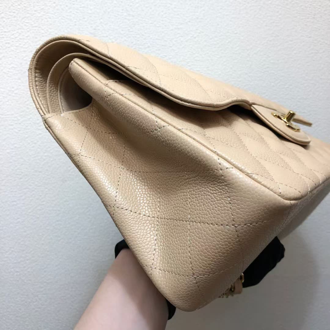 Chanel CLASSIC HANDBAG Grained Calfskin LB16822 (3)