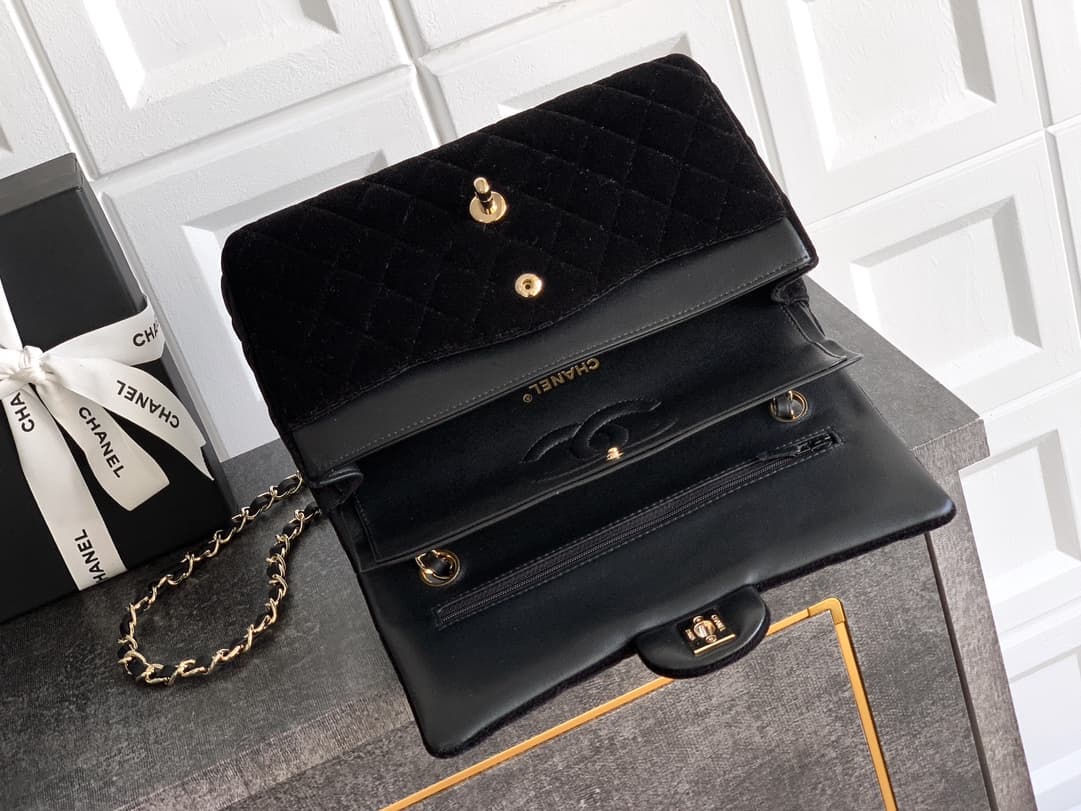 Chanel CLASSIC HANDBAG Suede LB21725 (4)