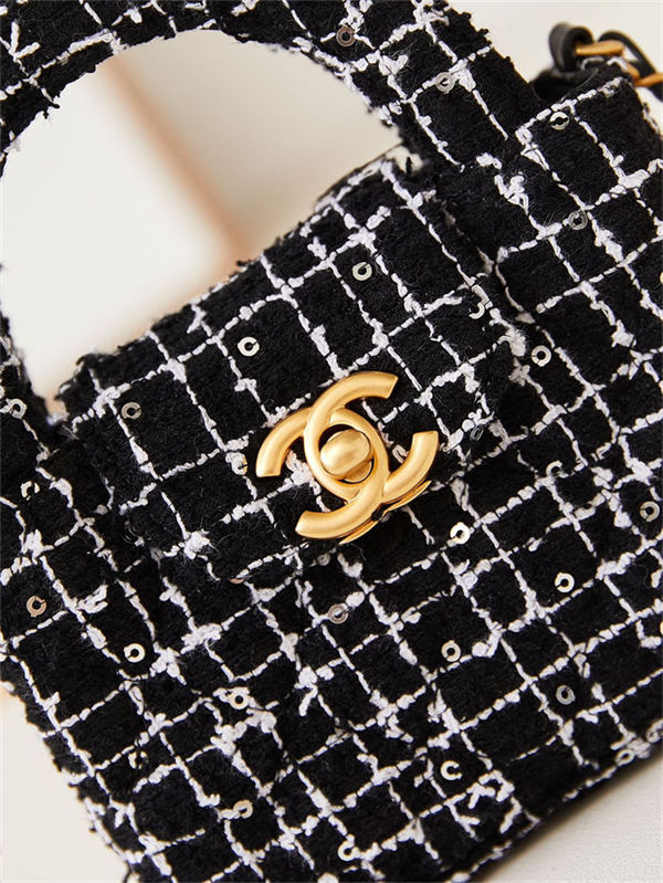 Chanel CLUTCH Cotton Tweed LB14862 (2)