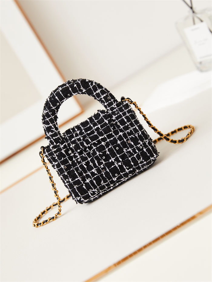 Chanel CLUTCH Cotton Tweed LB14862 (3)