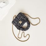 Chanel CLUTCH Cotton Tweed LB14862 (4)