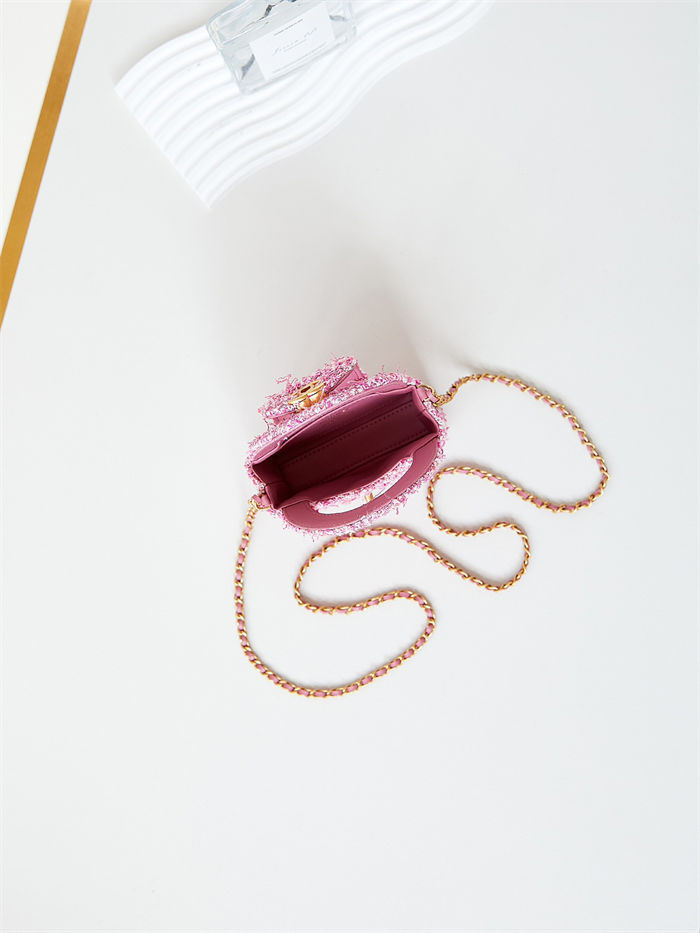 Chanel CLUTCH Cotton Tweed LB14863 (4)