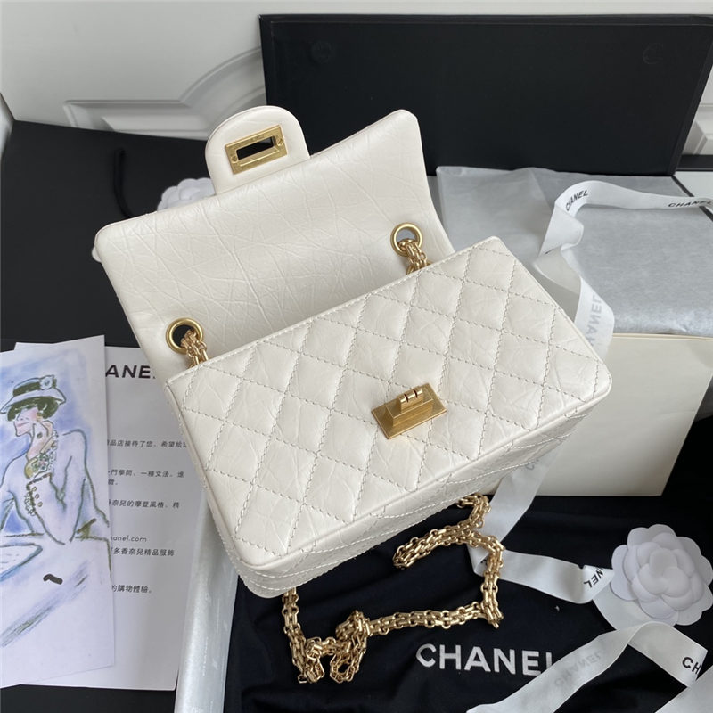 Chanel MINI 2.55 HANDBAG Aged Calfskin LB4081 (4)