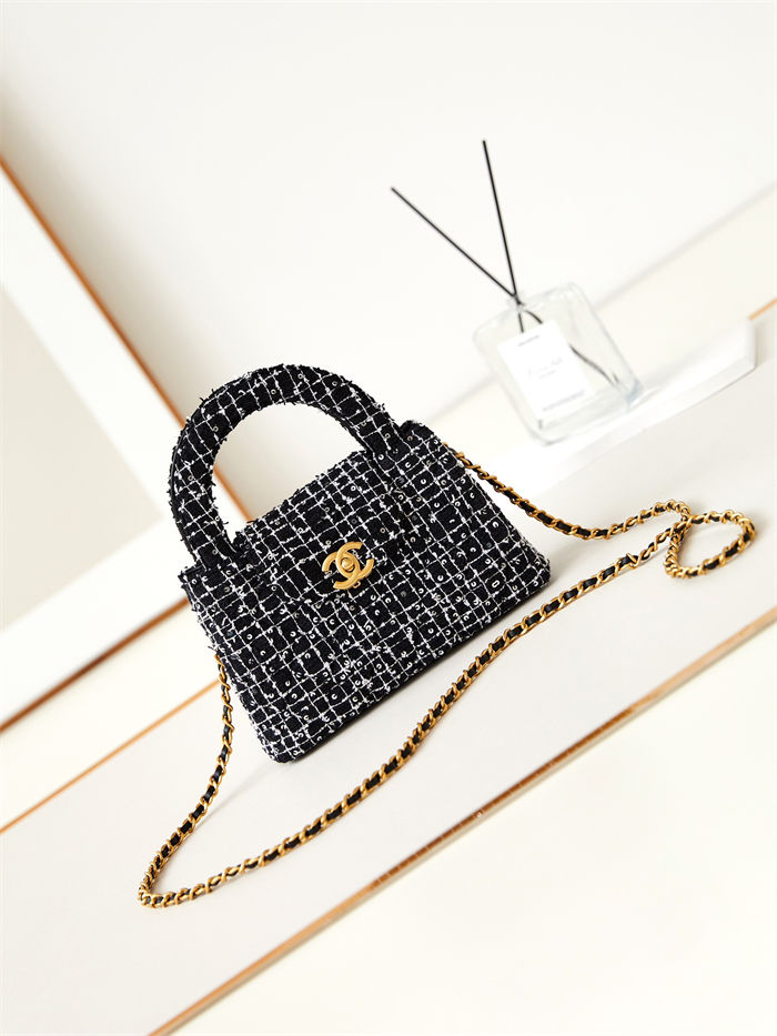 Chanel MINI SHOPPINGBAG Cotton Tweed LB14214 (1)