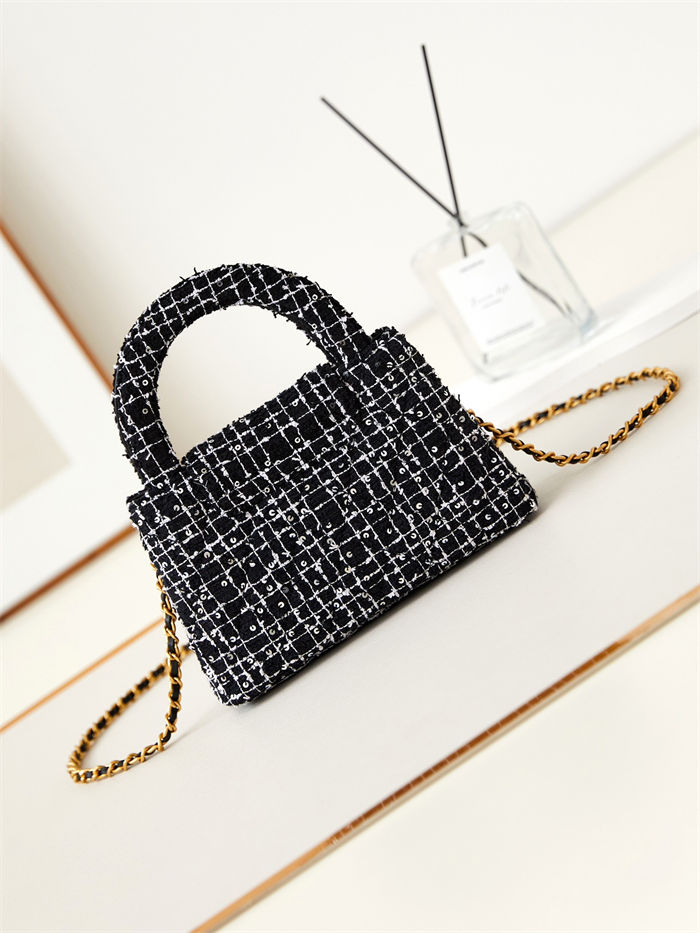 Chanel MINI SHOPPINGBAG Cotton Tweed LB14214 (2)
