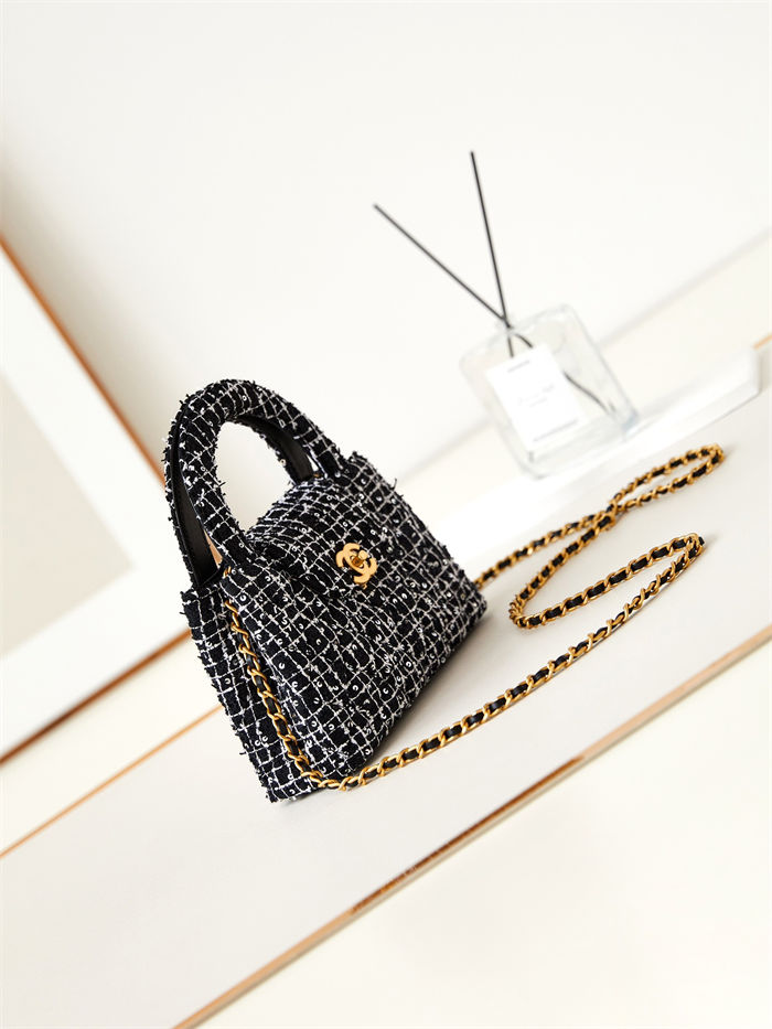 Chanel MINI SHOPPINGBAG Cotton Tweed LB14214 (4)