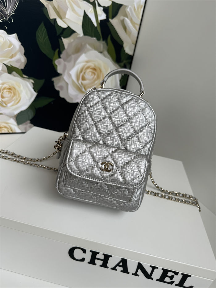 Chanel Mini Backpack Grained Calfskin LB14475 (1)