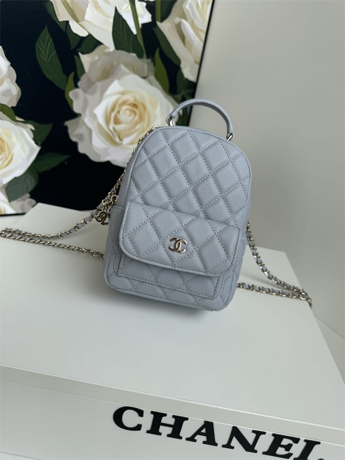 Chanel Mini Backpack Grained Calfskin LB14480 (1)