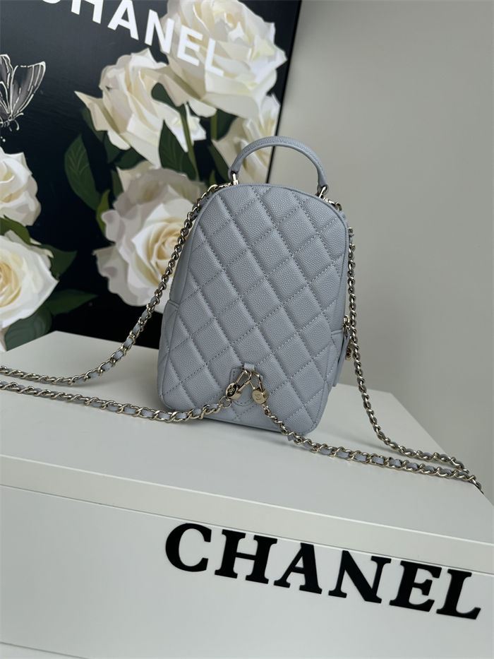 Chanel Mini Backpack Grained Calfskin LB14480 (2)