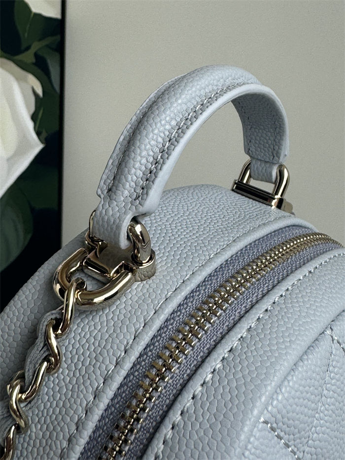 Chanel Mini Backpack Grained Calfskin LB14480 (3)