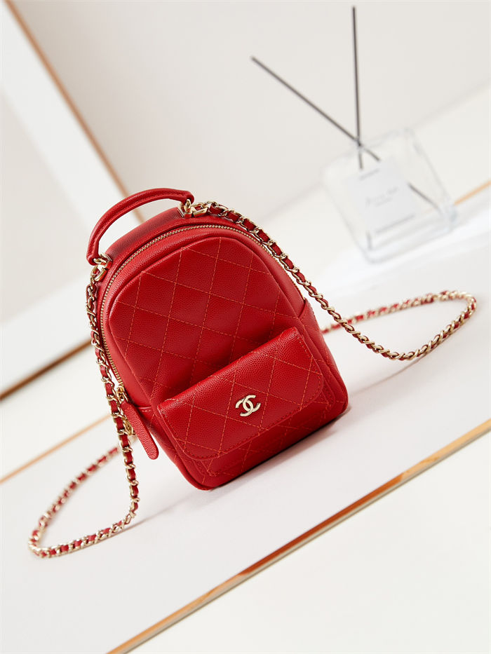 Chanel Mini Backpack Grained Calfskin LB14968 (1)