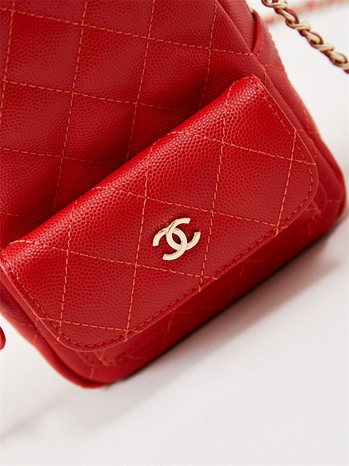 Chanel Mini Backpack Grained Calfskin LB14968 (2)