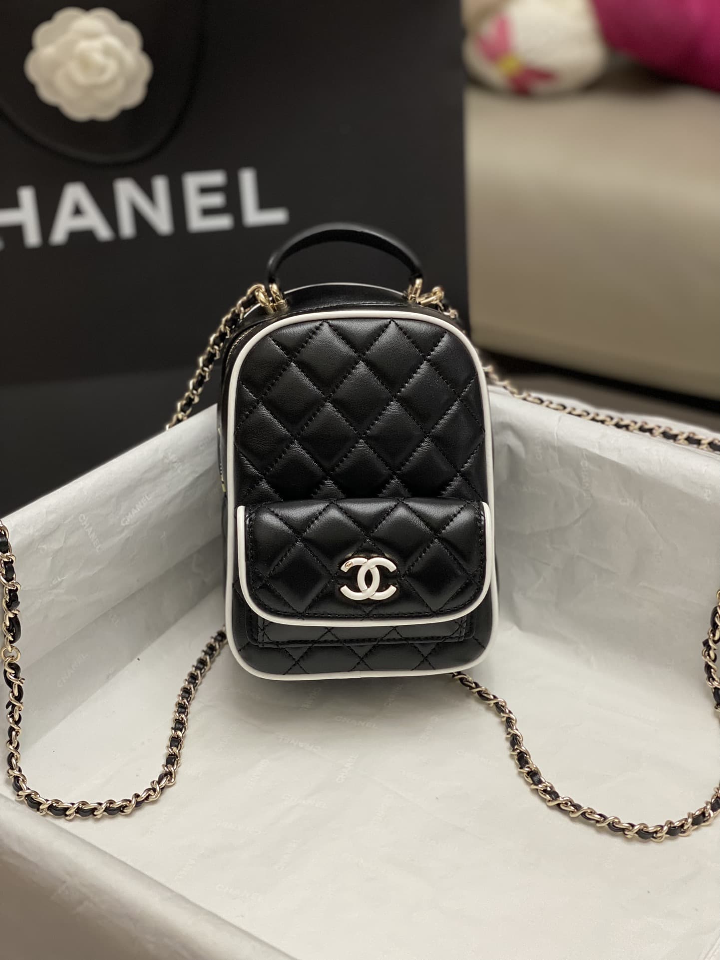 Chanel Mini Backpack Lambskin LB16484 (1)