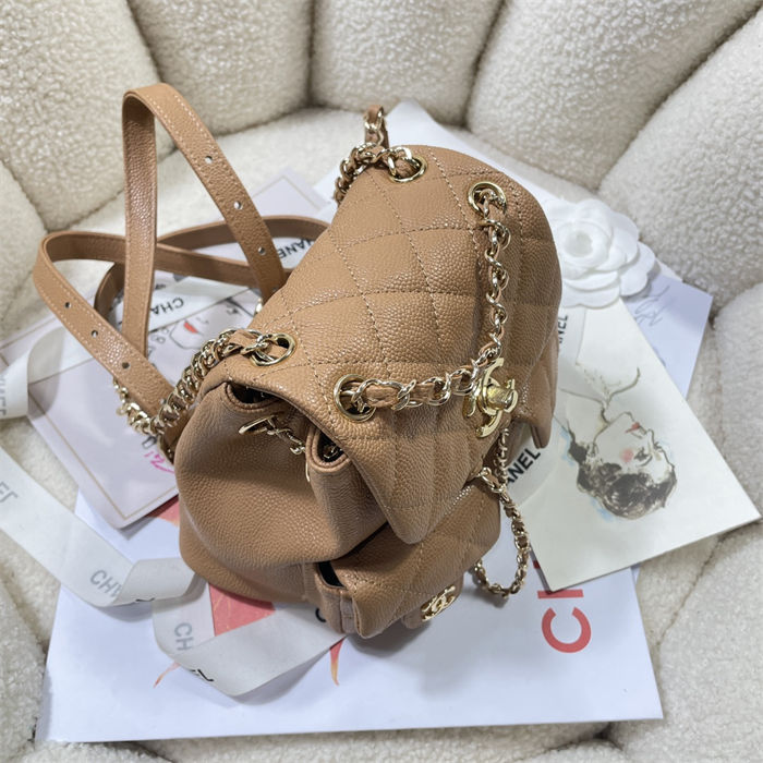 Chanel SMALL BACKPACK Grained Shiny Calfskin LB12509 (5)