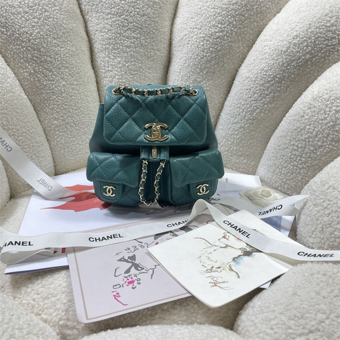 Chanel SMALL BACKPACK Grained Shiny Calfskin LB14907 (1)