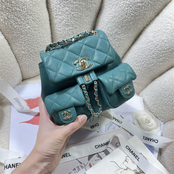 Chanel SMALL BACKPACK Grained Shiny Calfskin LB14907 (2)